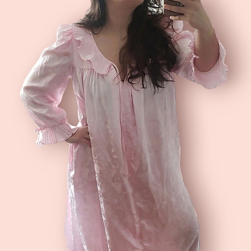 vintage 70s christian dior pj satiny pink